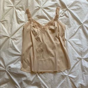 Nude tan lingerie style top
